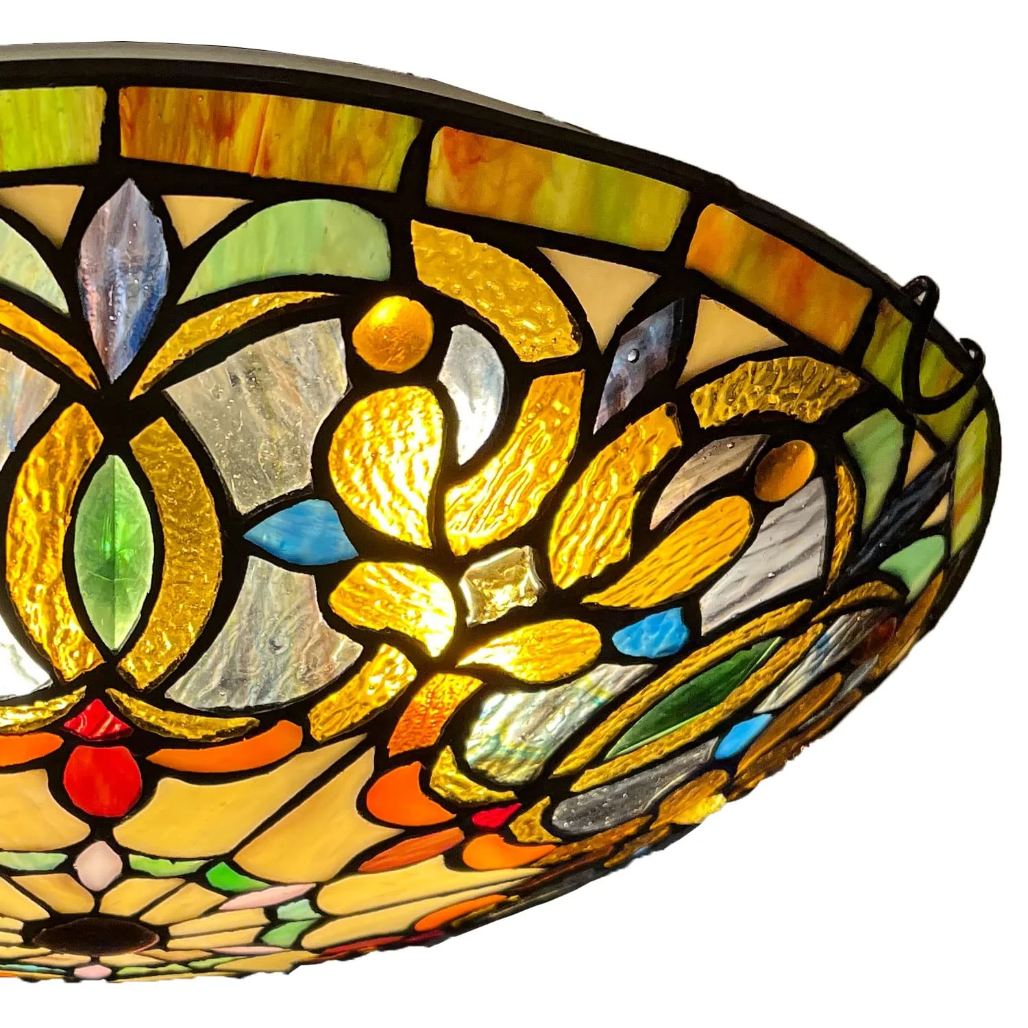 Artzone Tiffany Stained Glass Flush Mount Ceiling Light - Image 3