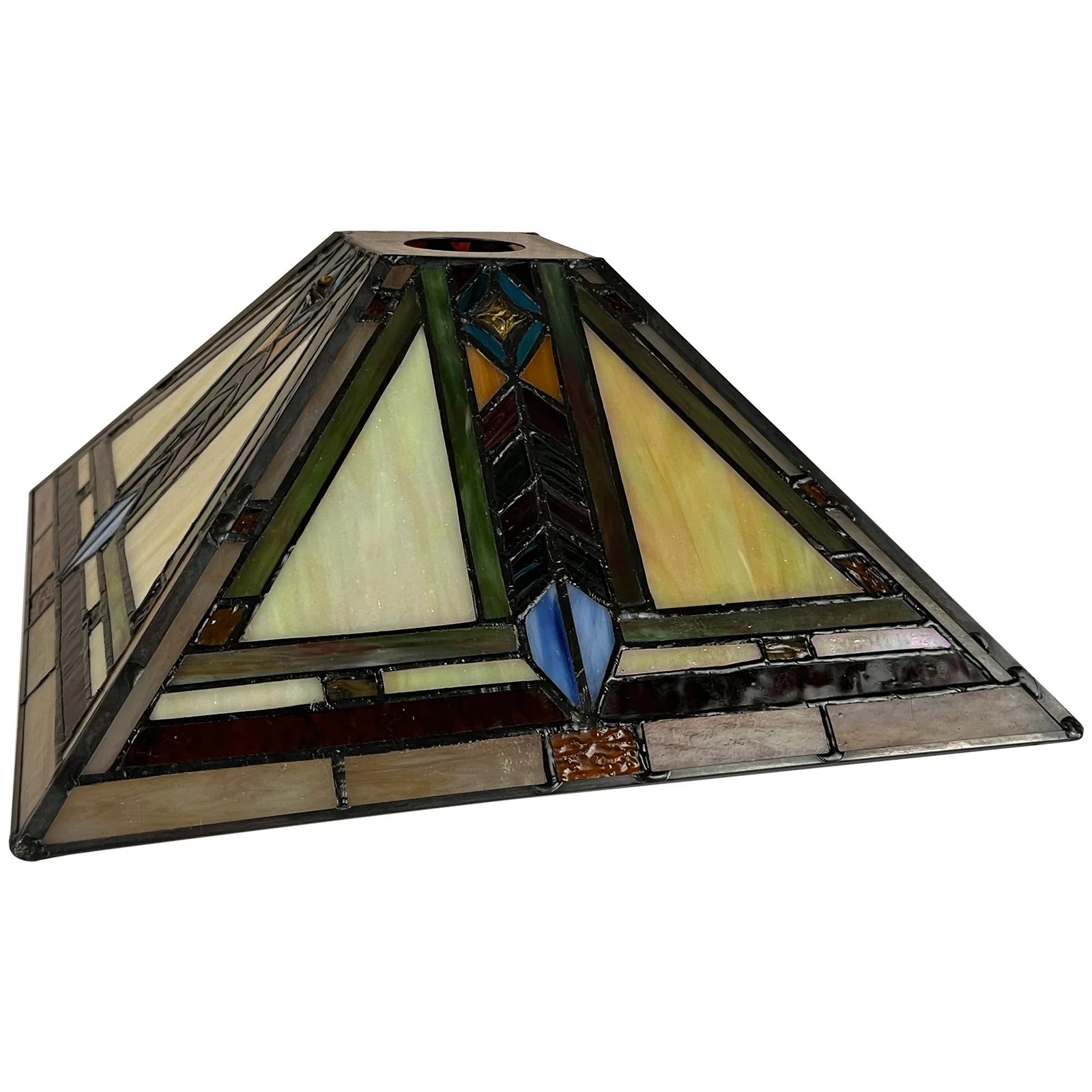 Capulina Tiffany Lamp Shade 12 Inches Wide Accessories Replacement Firecracker Style Stained Glass Lampshade for Torchiere Floor Lamp and Pendant Light - Image 2
