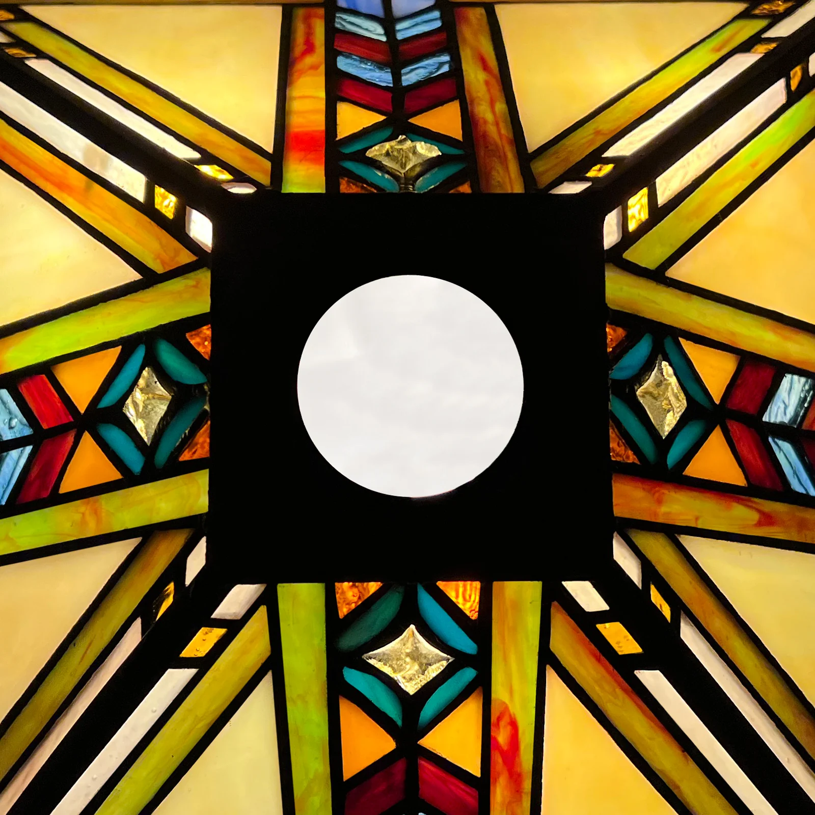 Capulina Tiffany Lamp Shade 12 Inches Wide Accessories Replacement Firecracker Style Stained Glass Lampshade for Torchiere Floor Lamp and Pendant Light - Image 4