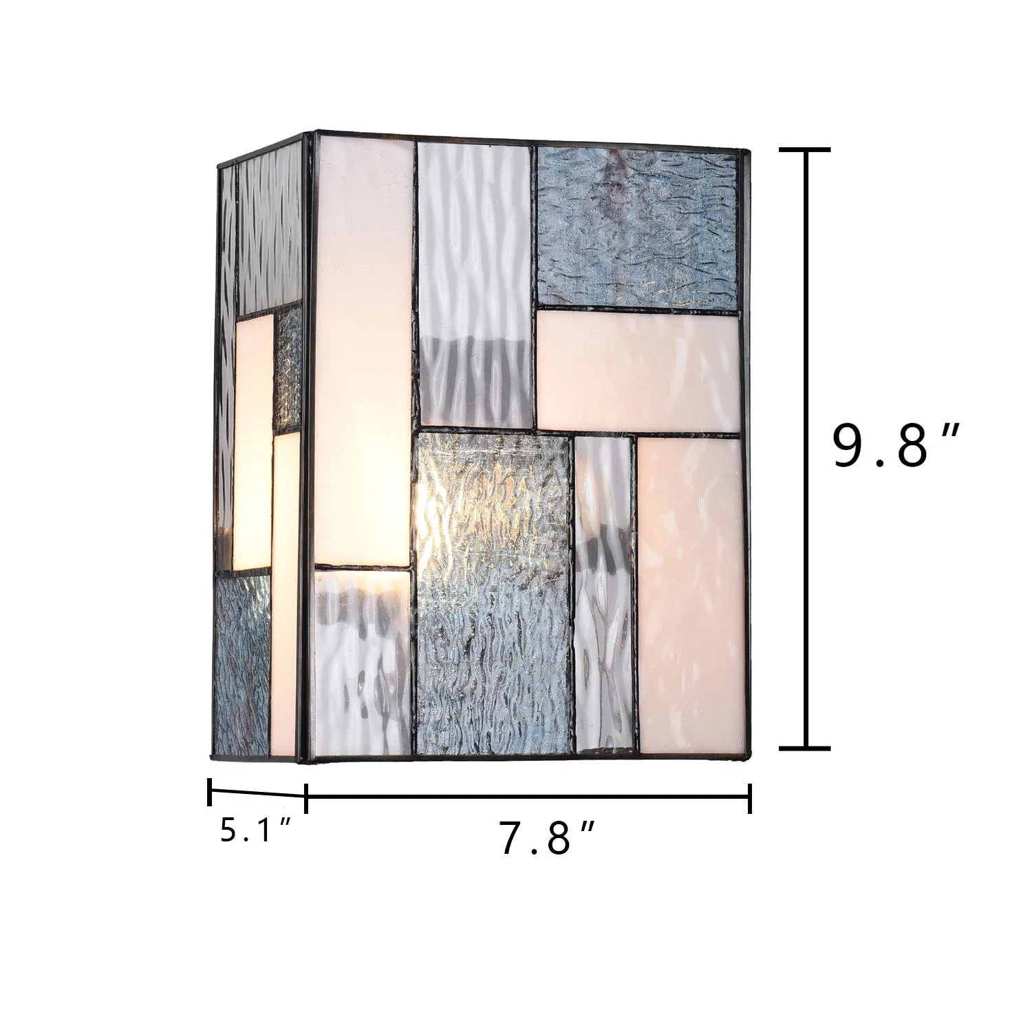 Tiffany Wall Sconces 5.1x7.8x9.8 Inches, Modern Tiffany Style Wall Sconces Stained Glass Wall Light for Bedroom/Bathroom/Livingroom/Corridor/Stairway - Image 4