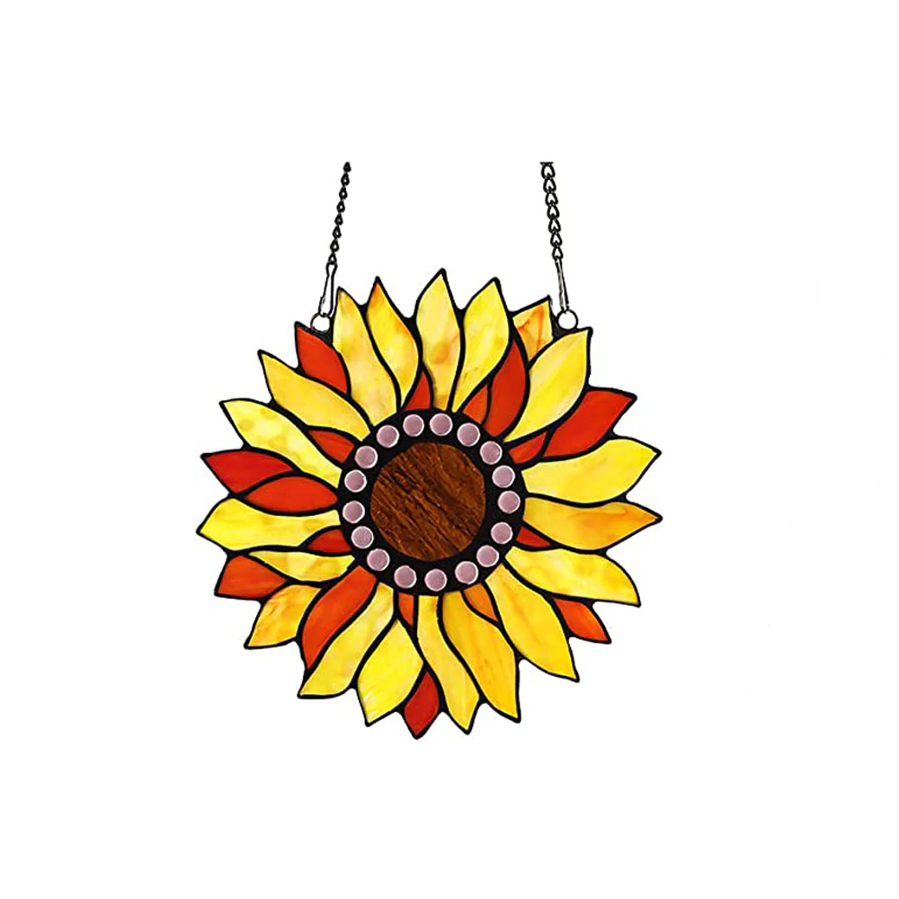 Capulina Sunflower Stained Glass Window Hangings - Image 11