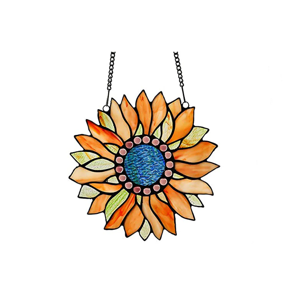Capulina Sunflower Stained Glass Window Hangings Handicrafts - Image 20