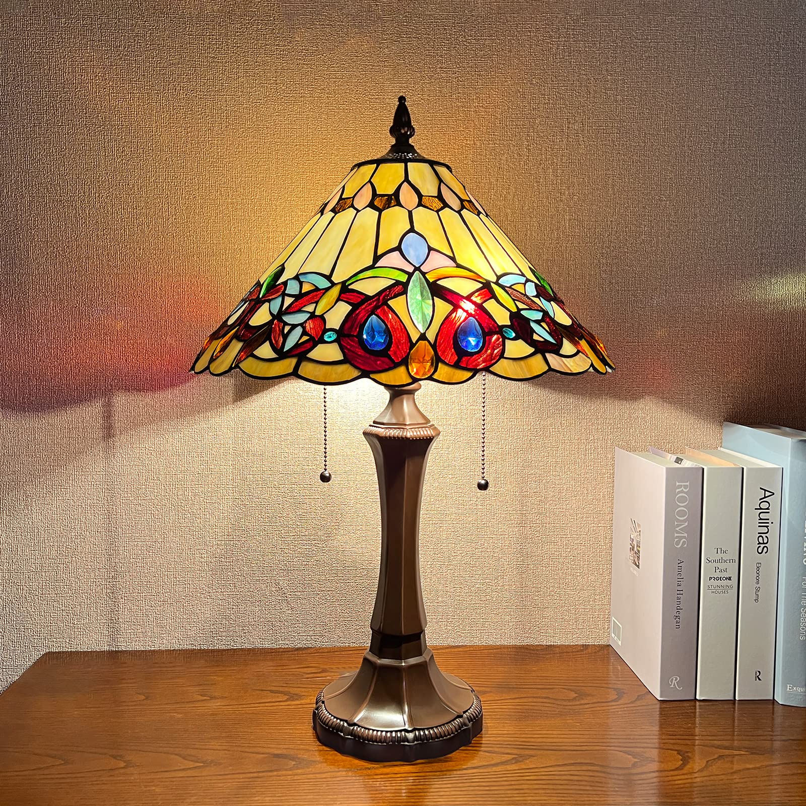 Capulina Tiffany Table Lamp Bedside Reading Lamp Victorian Style - Image 4
