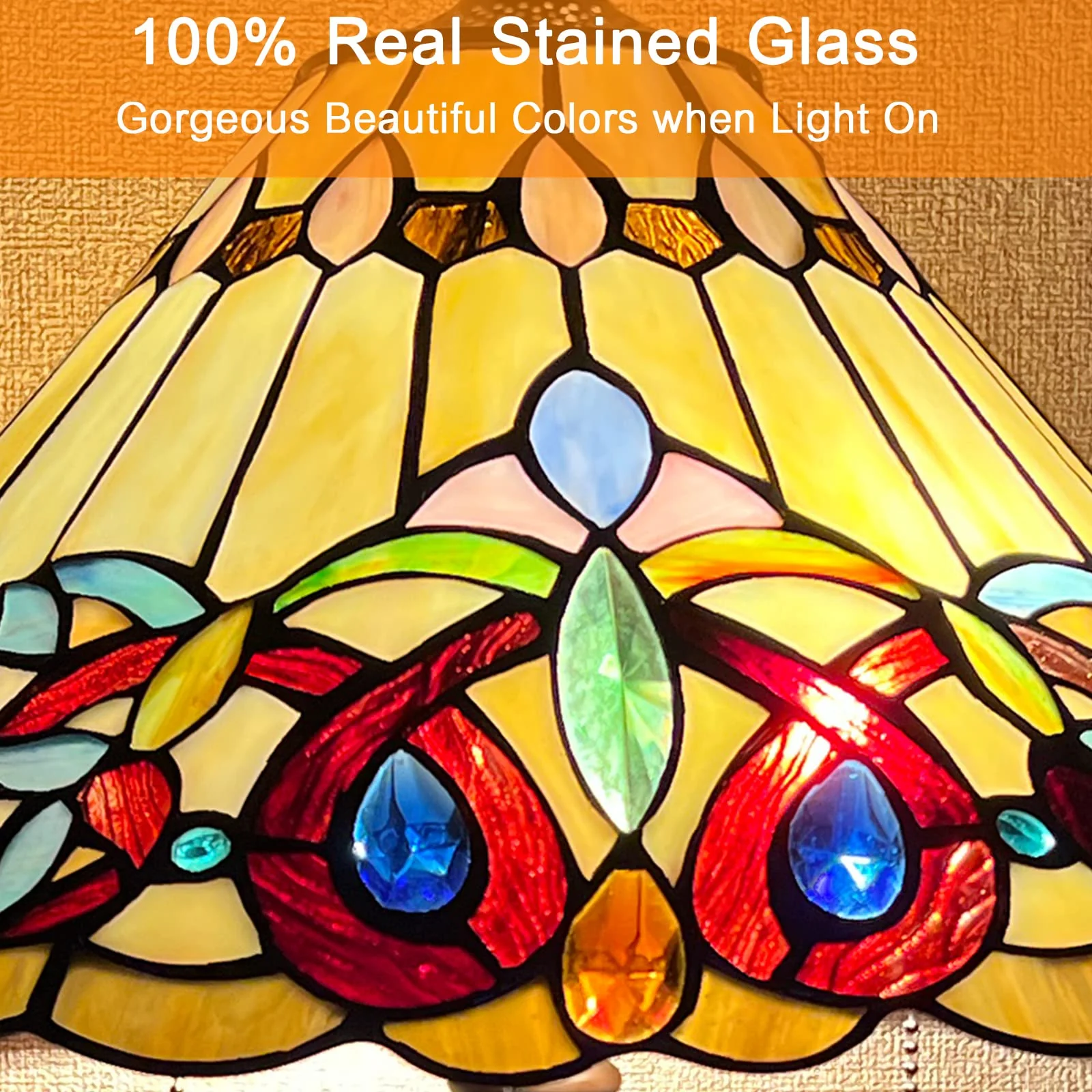 Capulina Tiffany Table Lamp Bedside Reading Lamp Victorian Style - Image 5