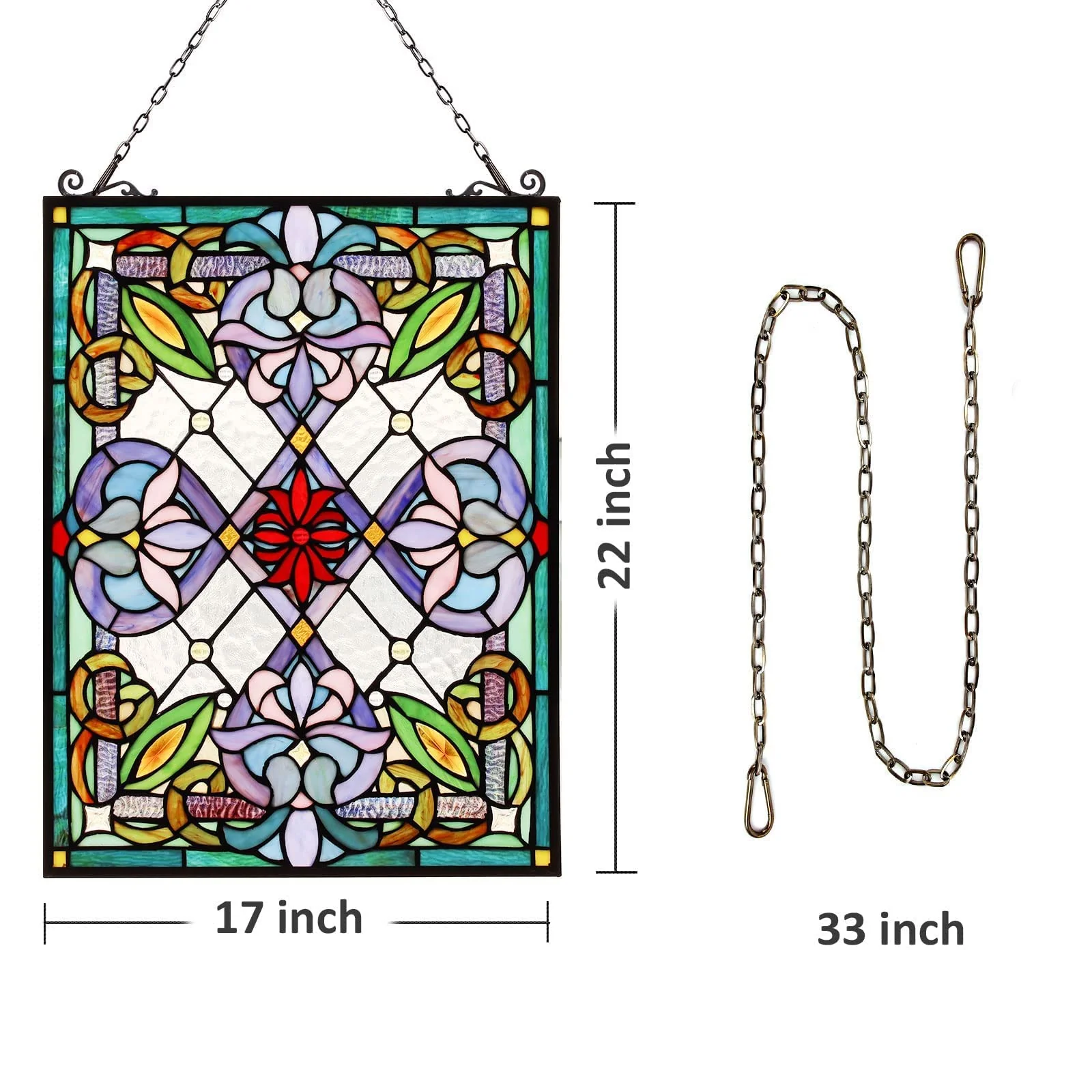 Capulina Victorian Style Stained Glass Window Hangings - Image 7