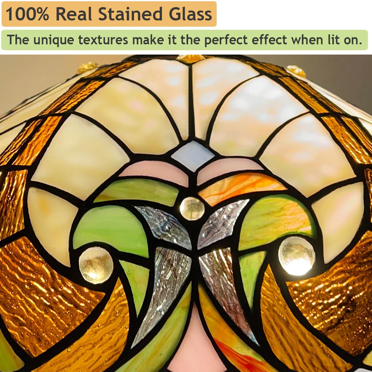 COTOSS Tiffany Pendant Light fixtures 16 Wide Stained Glass Pendant Lighting Vintage Style 2 Lights Hanging Lamp for Kitchen Dining Room Bedroom - Image 2
